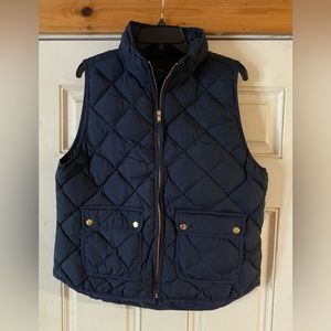 J. Crew Womens Puffer vest- XL- Navy